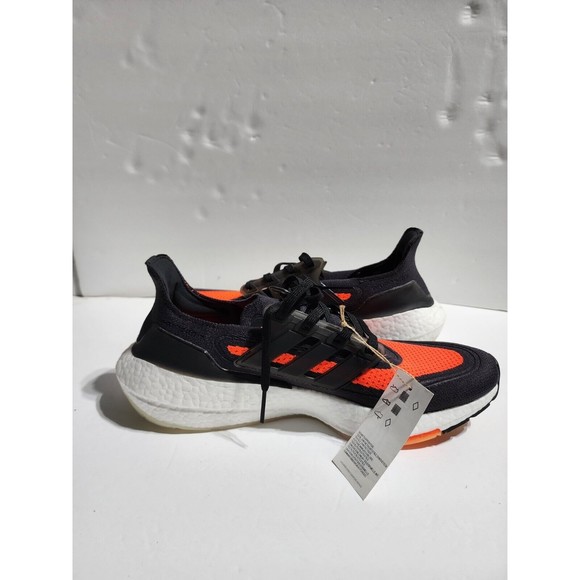 New Adidas UltraBoost 21 Carbon Solar Red 2021 Shoe FZ2559 Men\'s Size 10.5 main image 6